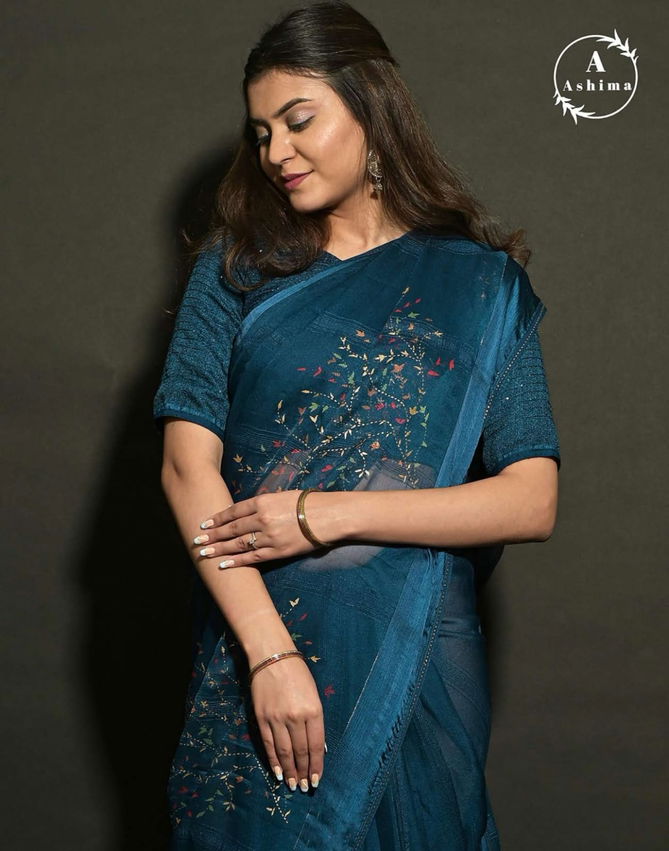 Nylon Autograth By Ashima Party Wear Sarees Catalog